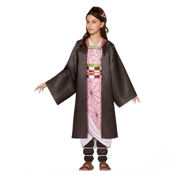 Nezuko Japanese Geisha Kimono Kids Girls Halloween Costume Size Small 4-6 - Picture 1 of 1